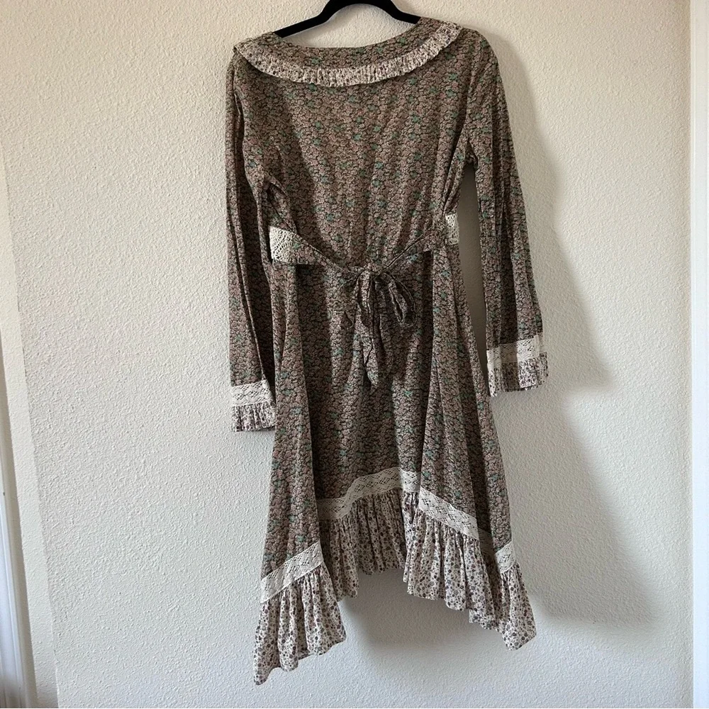 Ralph Lauren Denim Supply women’s Floral Midi Dress Medium Flare Sleeve Cottage - Picture 8 of 14